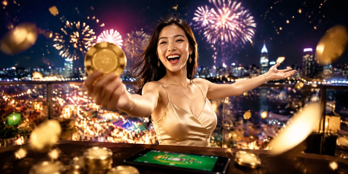 Cảnh phố chợ đêm Sài Gòn kết hợp hình ảnh casino